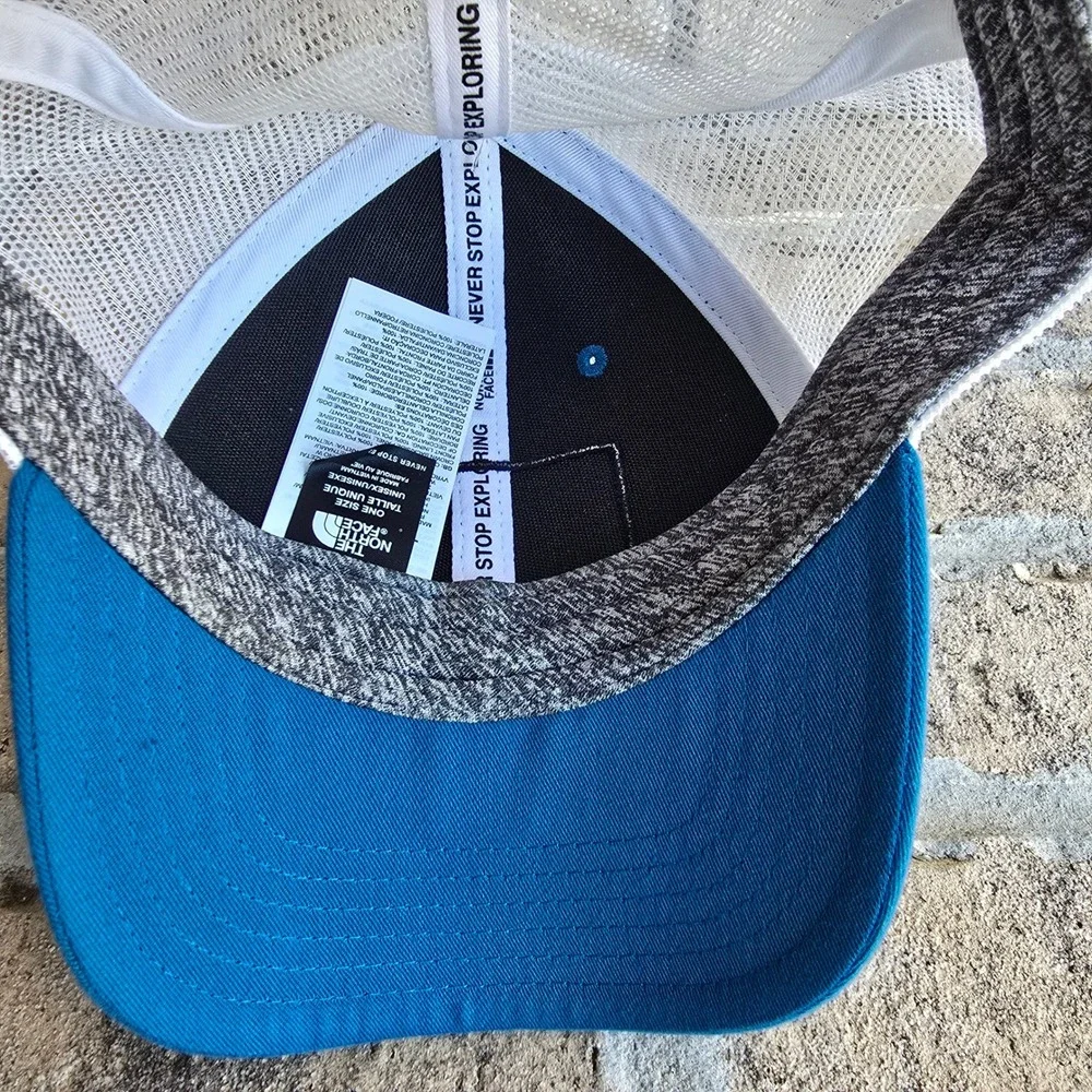 The North Face Fine Alpine Equipment Blue Mesh Trucker Snapback Hat One Size